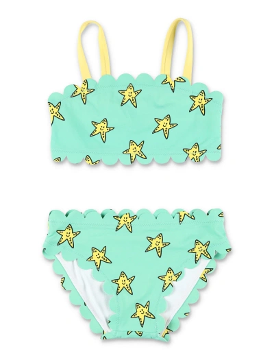 Stella Mccartney Kids' Starfish Bikini In Green