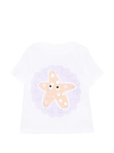 Stella Mccartney Babies' Starfish-graphic T-shirt In White