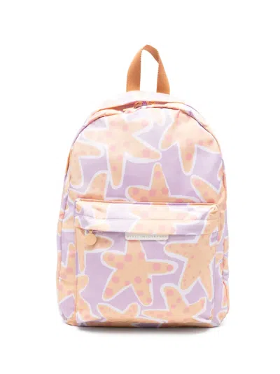 Stella Mccartney Kids' Starfish-print Backpack In Purple