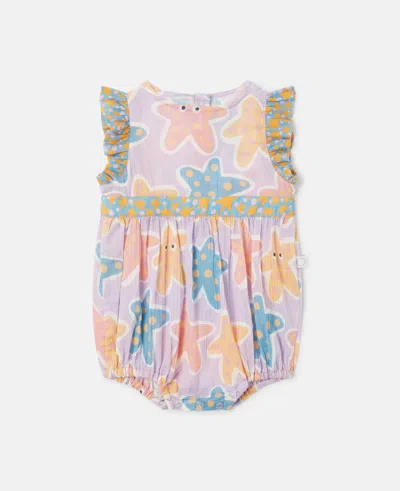 Stella Mccartney Starfish Print Cotton Romper In Multi
