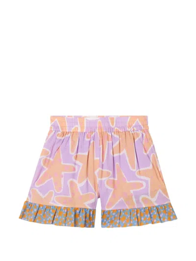 Stella Mccartney Starfish-print Shorts In Purple