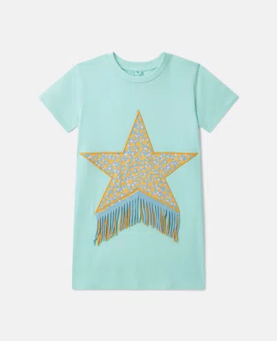 Stella Mccartney Kids' Starfish Print Star T-shirt In Green