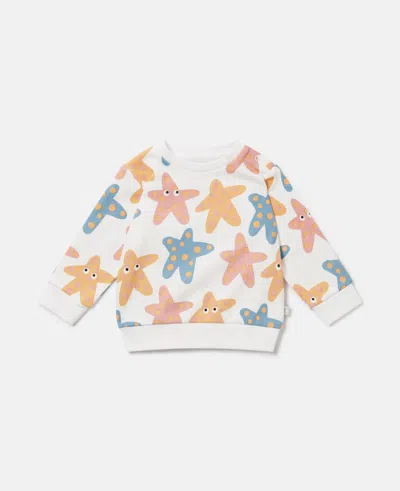 Stella Mccartney Babies' Starfish Print Sweatshirt In Multi