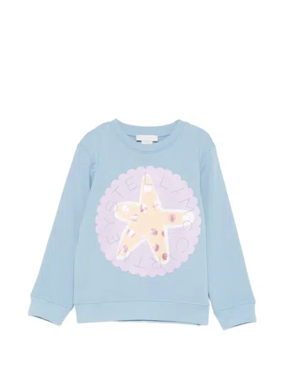 Stella Mccartney Starfish-print Sweatshirt In Blue