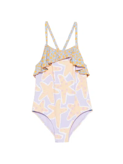 Stella Mccartney Starfish-print Swimsuit In Purple
