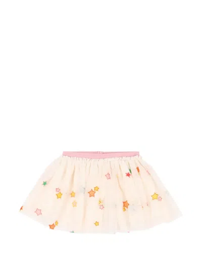 Stella Mccartney Babies' Star-motif Tulle Skirt In Neutral