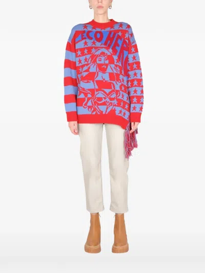 Stella Mccartney Star-pattern Fringed-detail Sweater In Multi