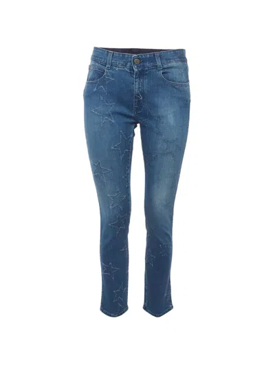 Pre-owned Stella Mccartney Star-pattern Straight-leg Jeans In Blue
