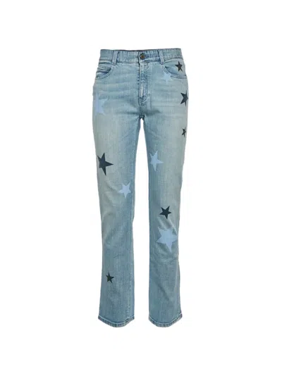 Pre-owned Stella Mccartney Star-print Slim-fit Jeans In Blue