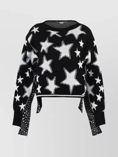 STELLA MCCARTNEY STARRY CREW-NECK CROPPED SWEATER