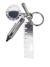 Stella Mccartney Stationery Charm Keyring In Metallic