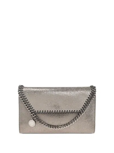 Stella Mccartney Steel Grey Pl Wallets In Gray