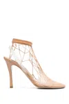 Stella Mccartney Stella 100 Fishnet Shoe Boots In Beige