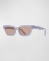 Stella Mccartney Stella Acetate Cat-eye Sunglasses In Pink Smoke Mirror