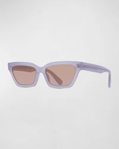 Stella Mccartney Stella Acetate Cat-eye Sunglasses In Pink Smoke Mirror