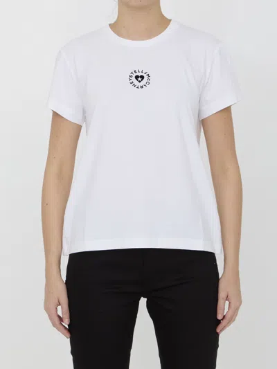 Stella Mccartney Tshirt Con Logo In White