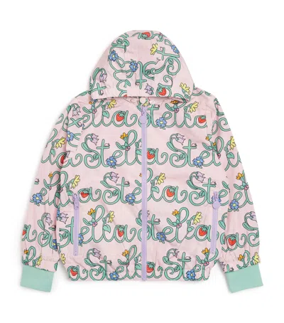Stella Mccartney Kids' Stella Flower Print Windbreaker In Pink