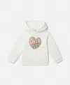 Stella Mccartney Stella Graphic Appliqué Hoodie In Ivory Multicolor
