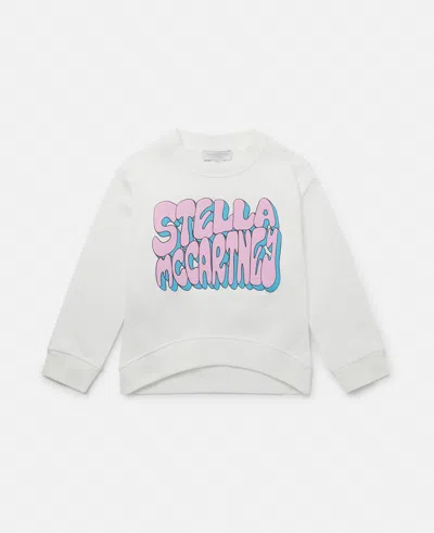 Stella Mccartney Stella Graphic Sweatshirt In Ivory Multicolor