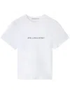 Stella Mccartney Stella Mc Cartney White Crew Neck T Shirt With Logo In Neutrals
