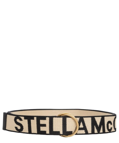 Stella Mccartney Stella Logo Belt In Beige