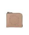Stella Mccartney Stella Logo Compact Wallet In Nude