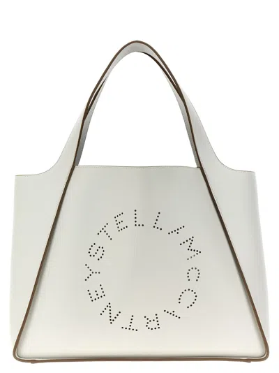 Stella Mccartney Stella Logo Detailed Top Handle Bag In White