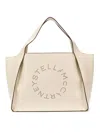 Stella Mccartney Logo Tote Bag With Two Flat Top Handles In Beis Claro