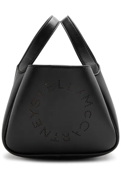Stella Mccartney Stella Logo Faux Leather Cross-body Bag In Black