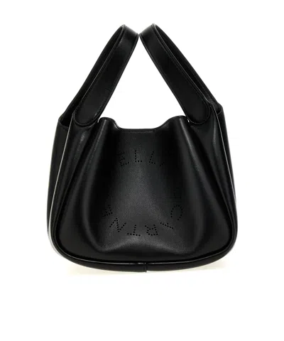 Stella Mccartney Stella Logo Faux-leather Tote Bag In Black