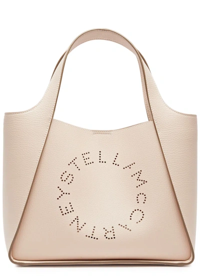 Stella Mccartney Stella Logo Faux Leather Tote In Neutral