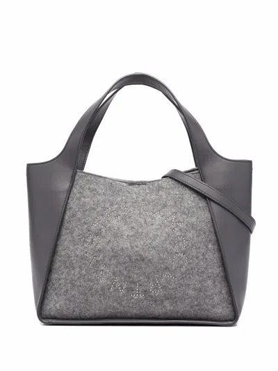 Stella Mccartney Stella Logo Felt Tote Bag In Grey