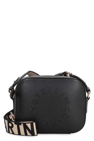 Stella Mccartney Stella Logo Leather Camera Bag In Black