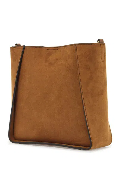 Stella Mccartney Stella Logo Mini Crossbody Bag In Brown