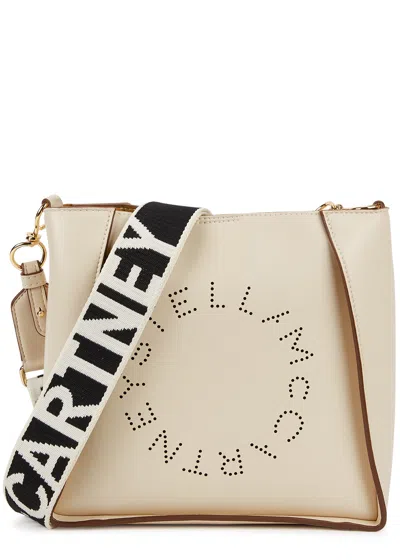 Stella Mccartney Stella Logo Mini Faux Leather Cross-body Bag In White