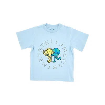 Stella Mccartney Stella Logo Print T-shirt Kids In Blue