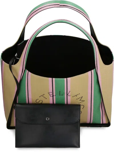 Stella Mccartney Stella Logo Raffia Tote Bag In Multicolor