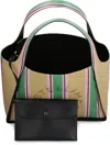 Stella Mccartney Stella Logo Raffia Tote Bag In Multicolor