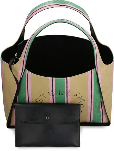 STELLA MCCARTNEY STELLA MCCARTNEY STELLA LOGO RAFFIA TOTE BAG