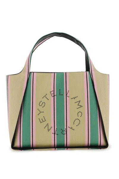Stella Mccartney Stella Logo Raffia Tote Bag In Multicolor