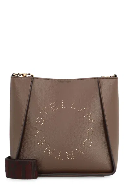 Stella Mccartney Shoulder Bag With Logo In Brown
