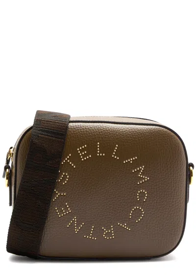Stella Mccartney Stella Logo Small Faux Leather Camera Bag In Brown