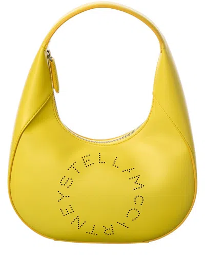 Stella Mccartney Stella Logo Small Hobo Bag In Yellow