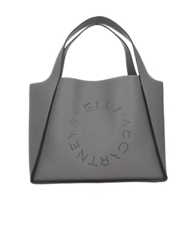 Stella Mccartney Stella Logo Top Handle Bag In Gray