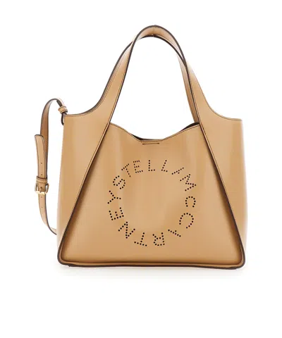 Stella Mccartney Stella Logo Top Handle Bag In Nude