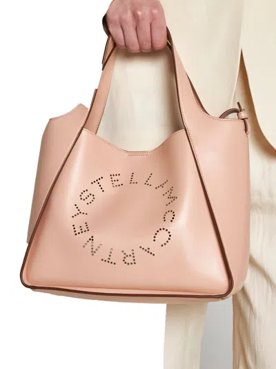 Stella Mccartney Stella Logo Top Handle Bag In Brown