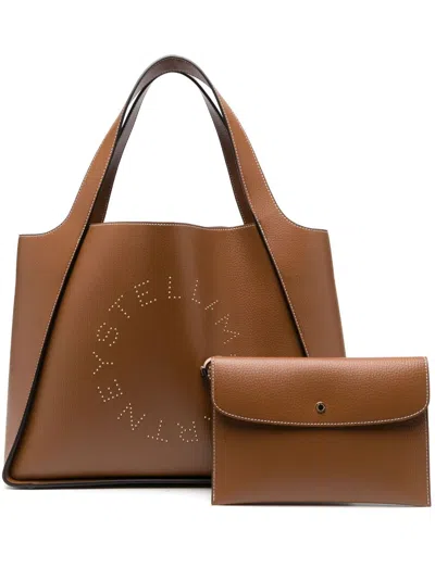 Stella Mccartney Stella Logo Tote Bag In Brown