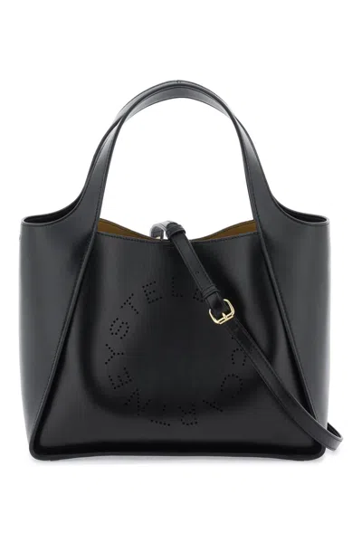 Stella Mccartney Stella Logo Faux Leather Tote Bag In Nero