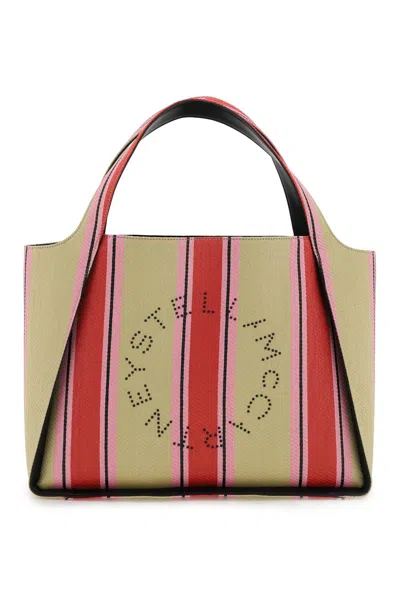 Stella Mccartney Stella Logo Shopping Bag In Red (beige)