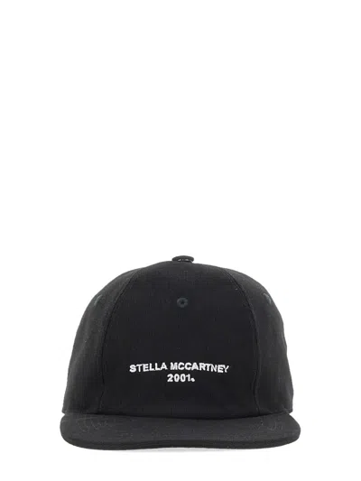 Stella Mccartney Stella Mc Cartney Baseball Hat With Logo Embroidery In Black
